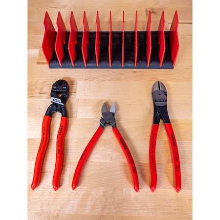 Knipex 3-Piece Cutting Pliers Set with FREE 10-Piece Tool Holder 9K 00 80 137 US